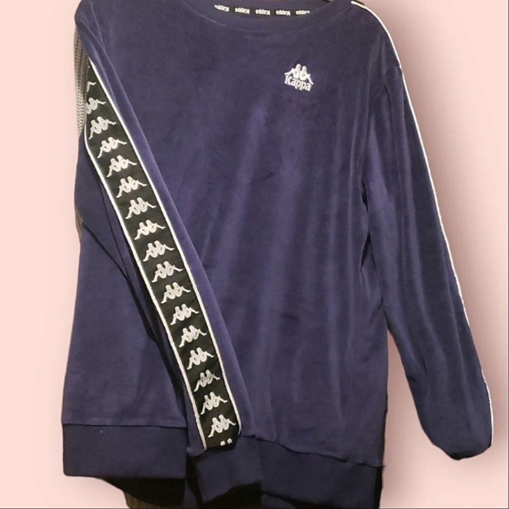 kappa purple velour sweater